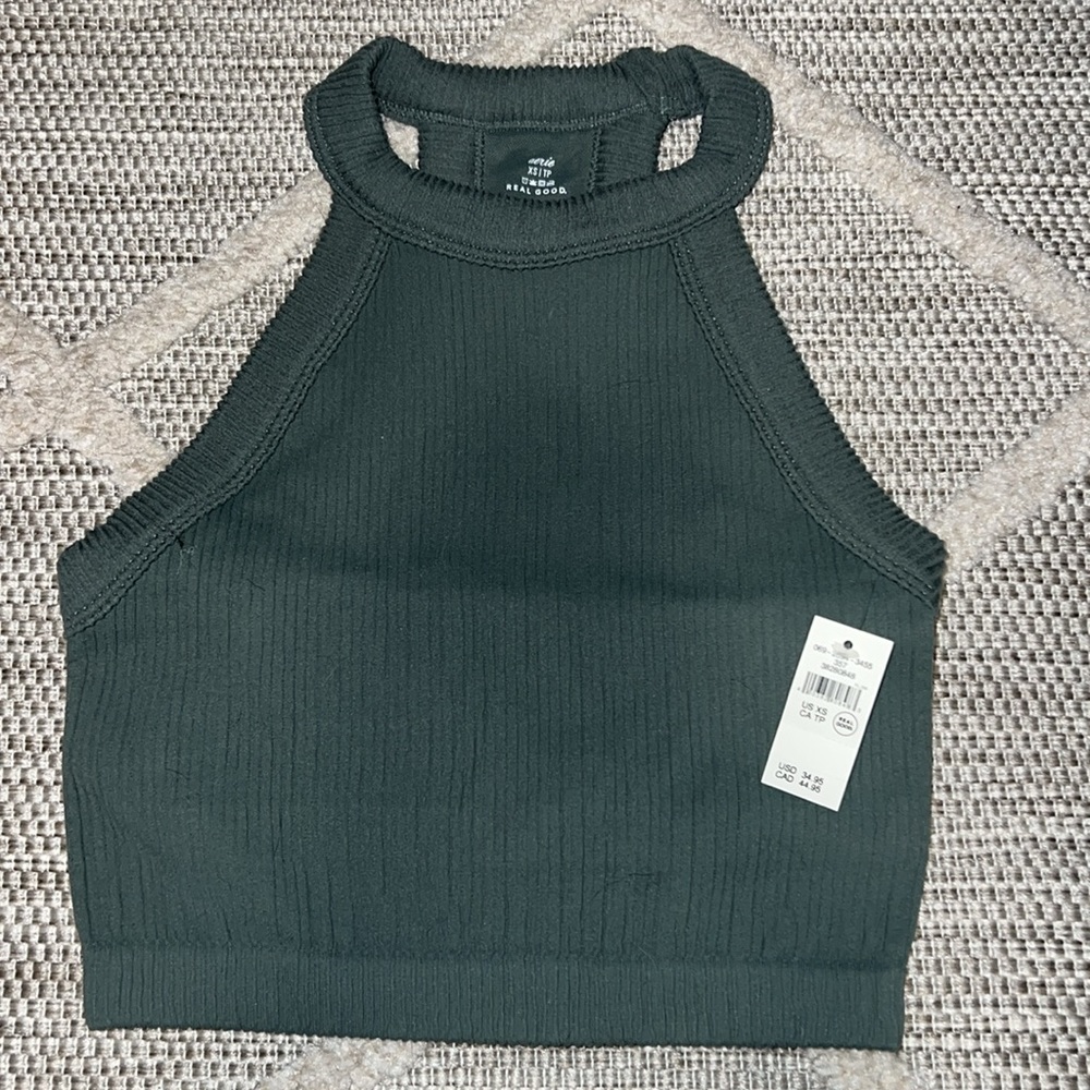 Aerie Superchill Seamless High Neck Bra Top